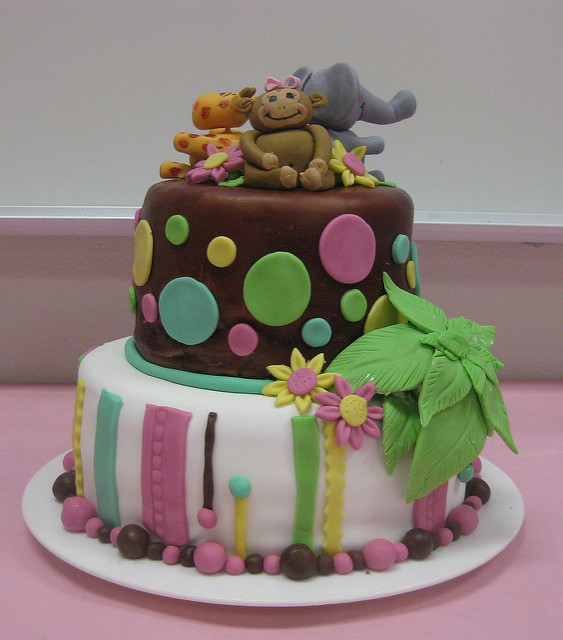 Jungle Safari Baby Shower Cake Girl Jungle Safari Baby Shower Cake Girl