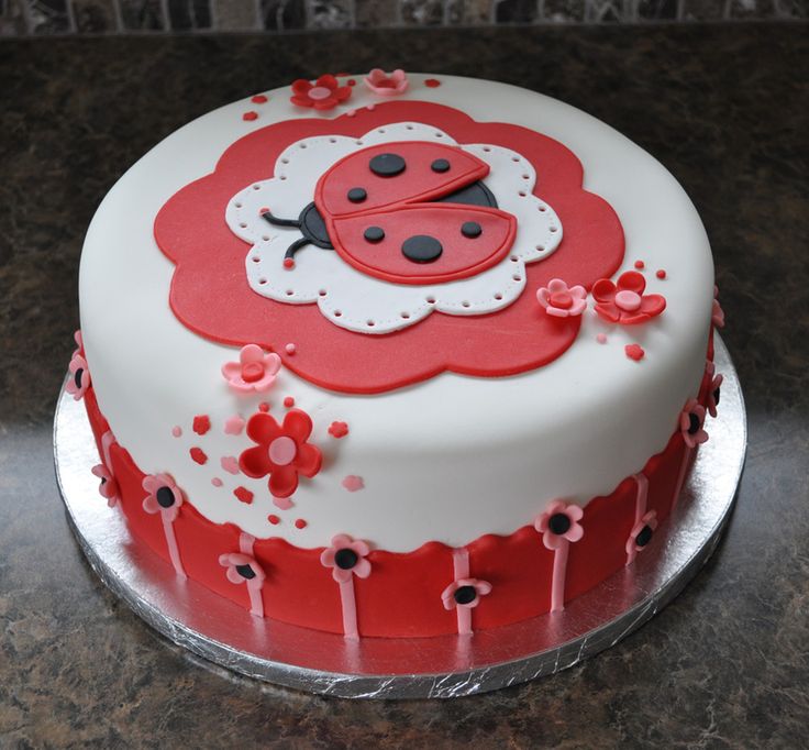 Ladybug Baby Shower Cake