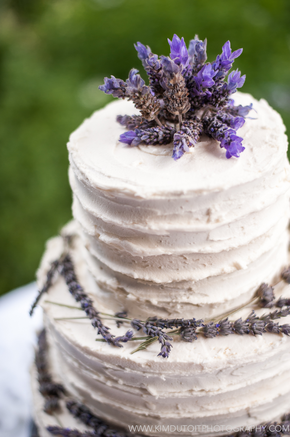 Lavender Rustic Wedding Cake