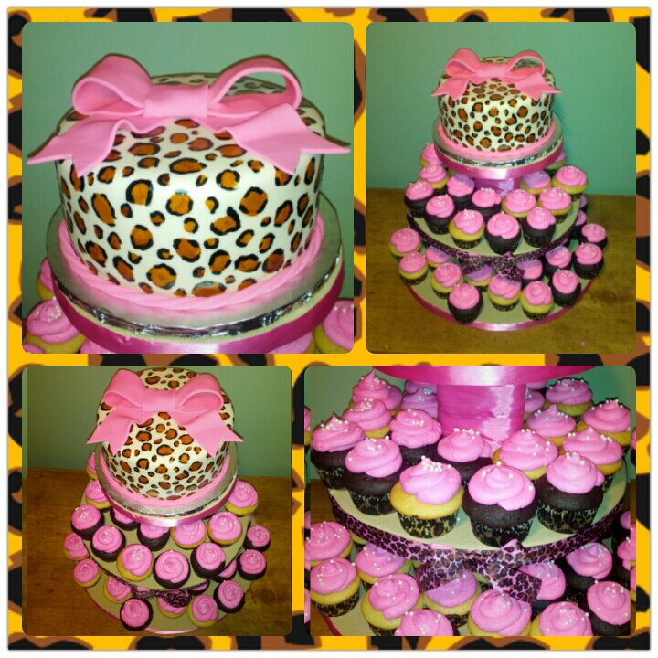 Leopard Print Baby Shower Cupcakes Leopard Print Baby Shower Cupcakes