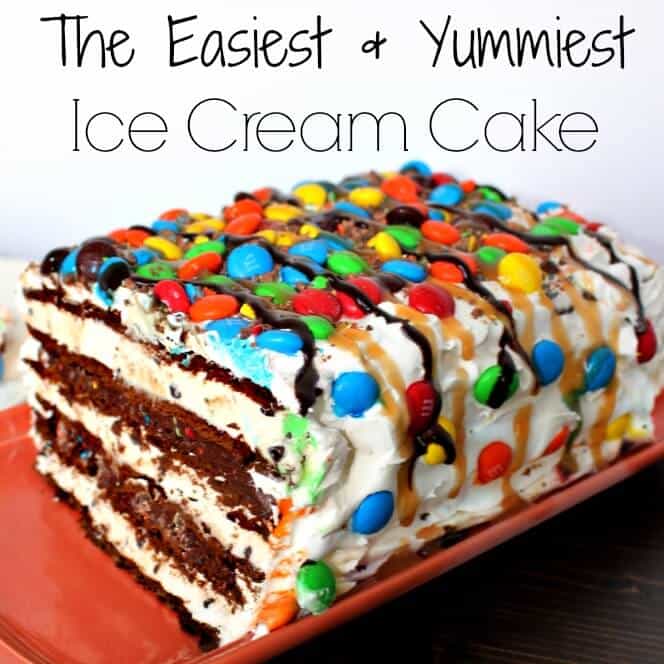 M and M Ice Cream Cake