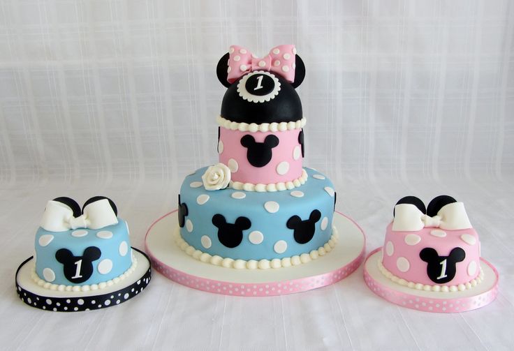 10 Photos of Mickey And Minnie Mouse Cakes For Twins