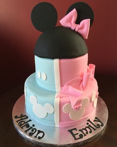 Mickey and Minnie Mouse Birthday Cakes