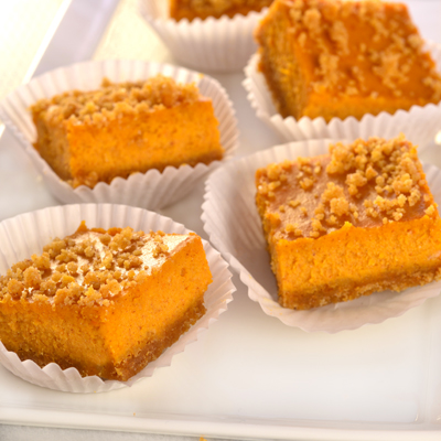Mini Pumpkin Cheesecake Bars Mini Pumpkin Cheesecake Bars
