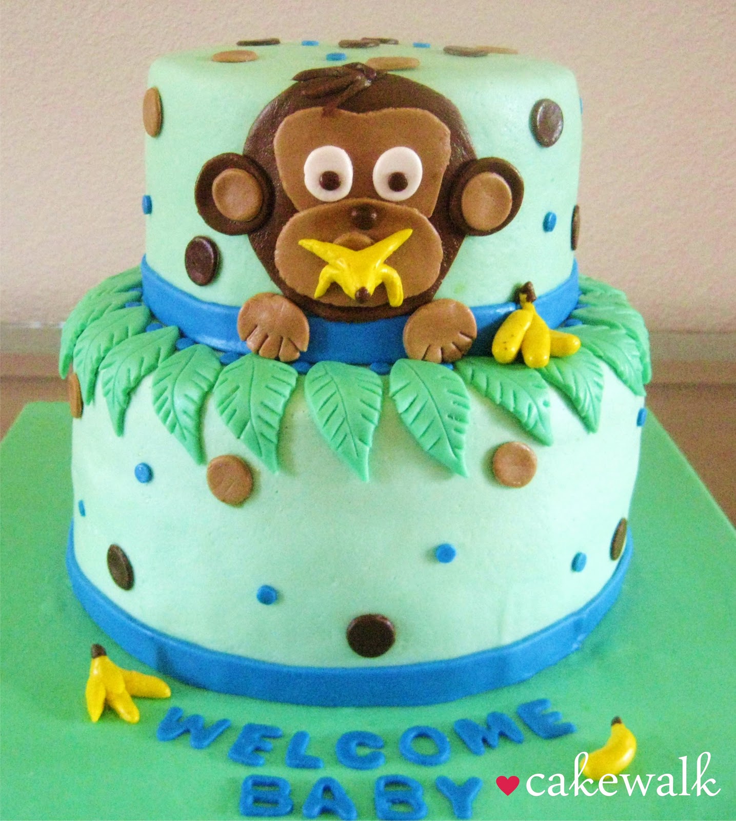 Monkey Baby Shower Cake