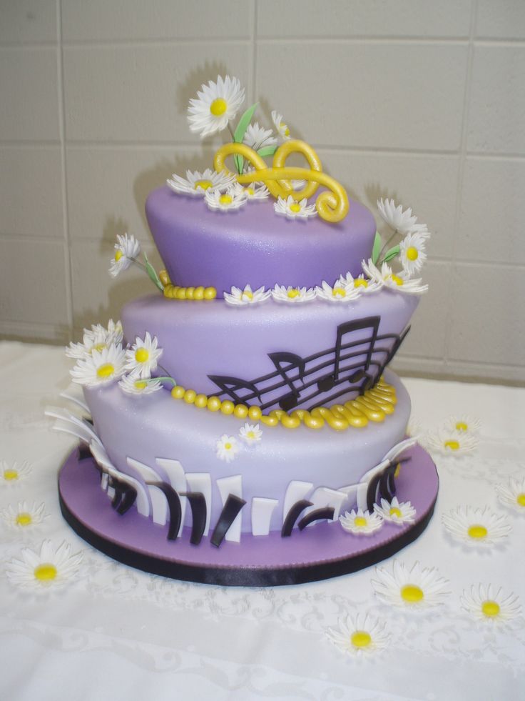 Music Note Sweet 16 Birthday Cakes