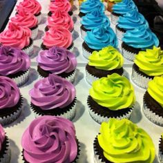 Neon Cupcakes