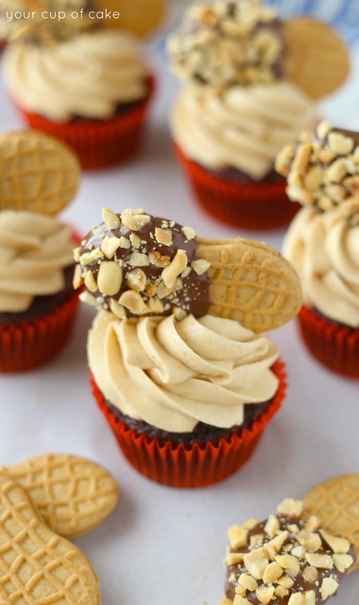 Nutter Butter Chocolate Cupcakes