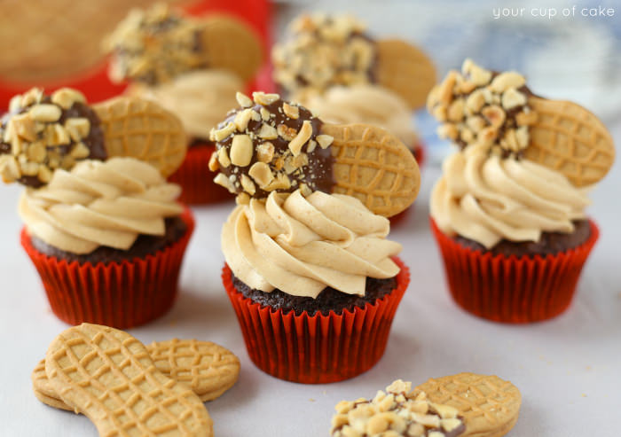 Nutter Butter Chocolate Cupcakes