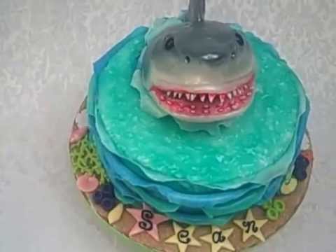 Ocean Shark Themed Cake Ocean Shark Themed Cake
