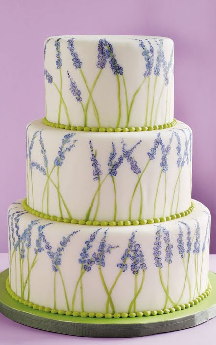 Painted Wedding Cake Lavender