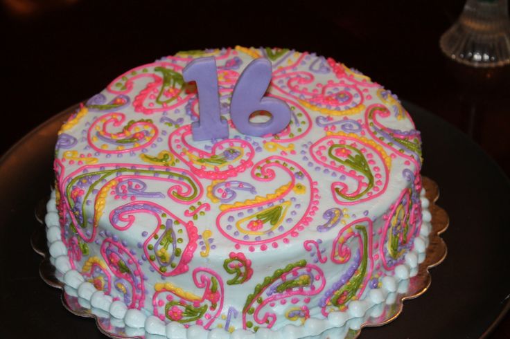 Paisley Birthday Cake