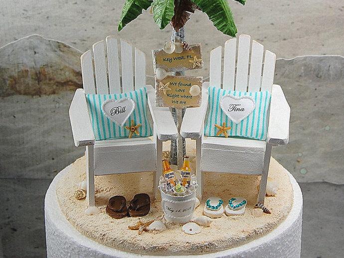 Palm Beach Wedding Cake Topper Palm Beach Wedding Cake Topper