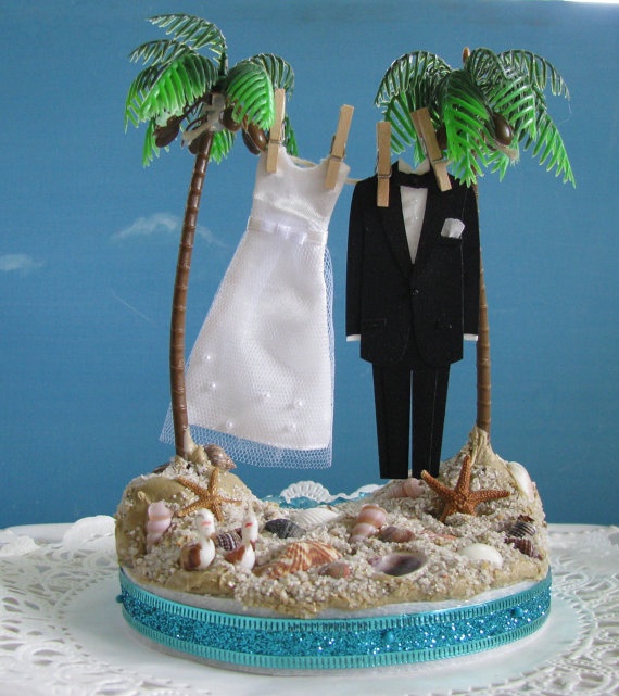 Palm Tree Wedding Cake Topper
