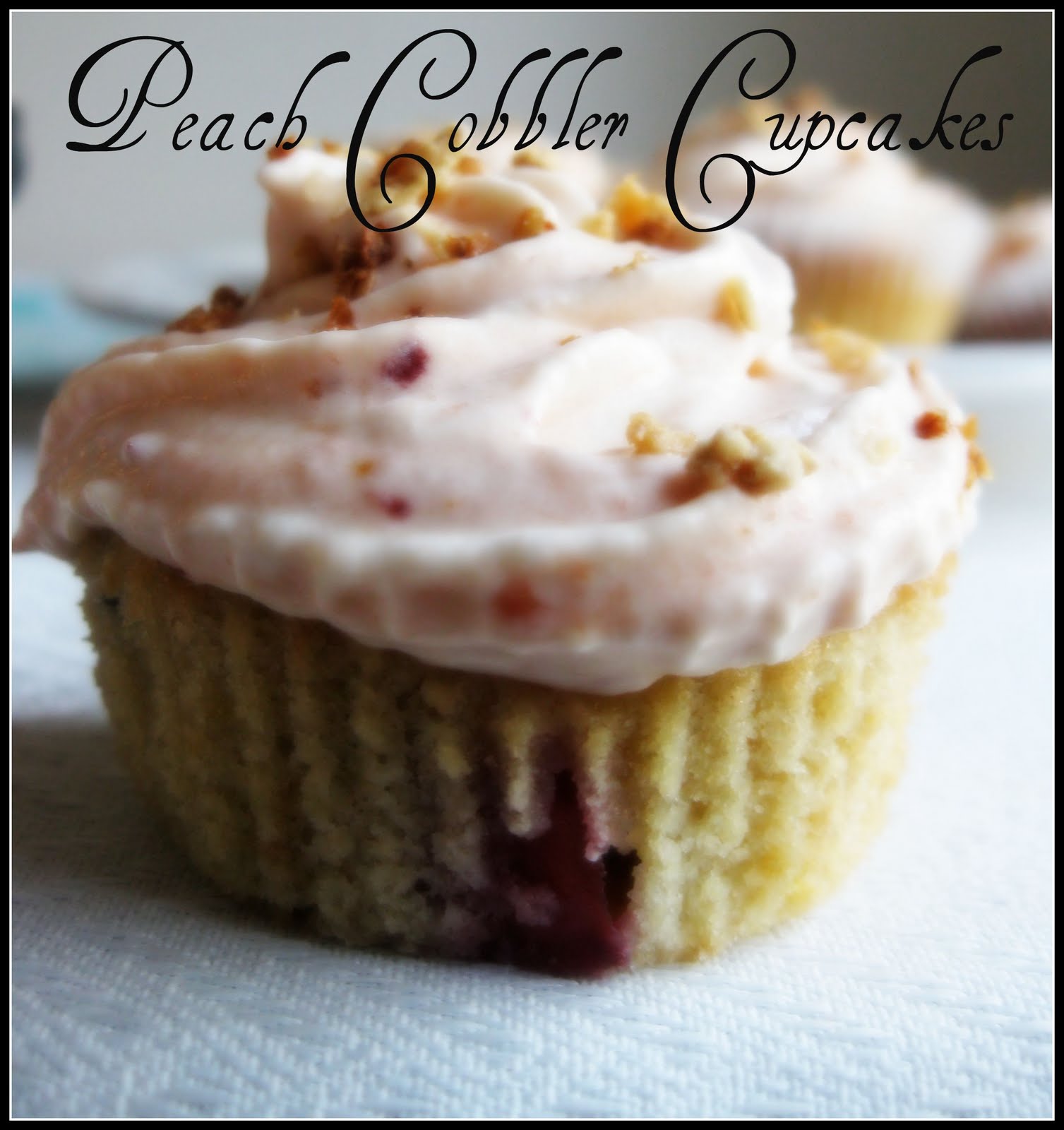 Peach Cobbler Cupcakes From Scratch