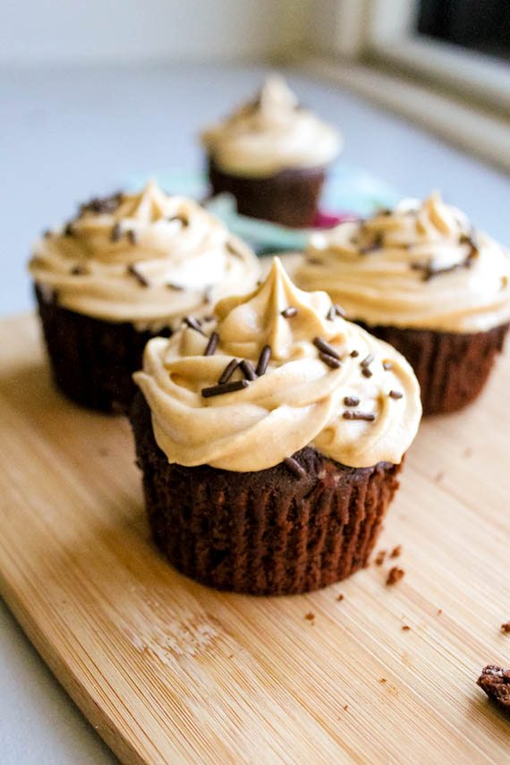 Peanut Butter Brownie Cupcakes