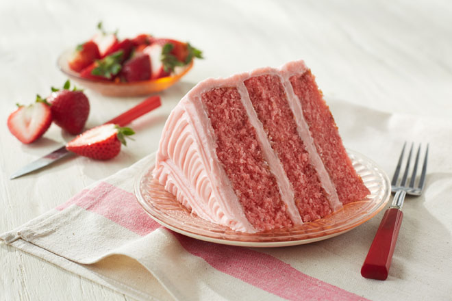 Piece of Strawberry Cake