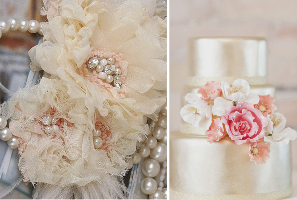 Pink and Champagne Wedding Colors