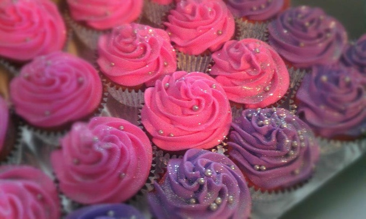 Pink and Purple Cupcakes