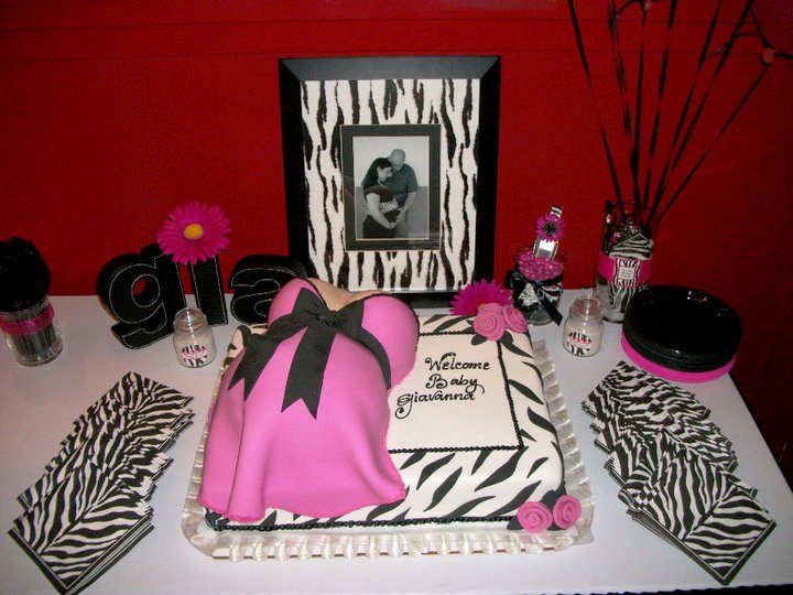 Pink and Zebra Baby Shower