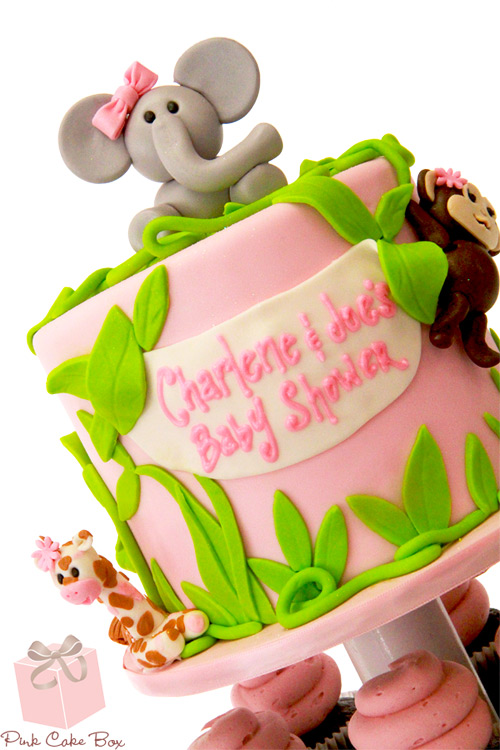 Pink Elephant Baby Shower Cake Girl Pink Elephant Baby Shower Cake Girl