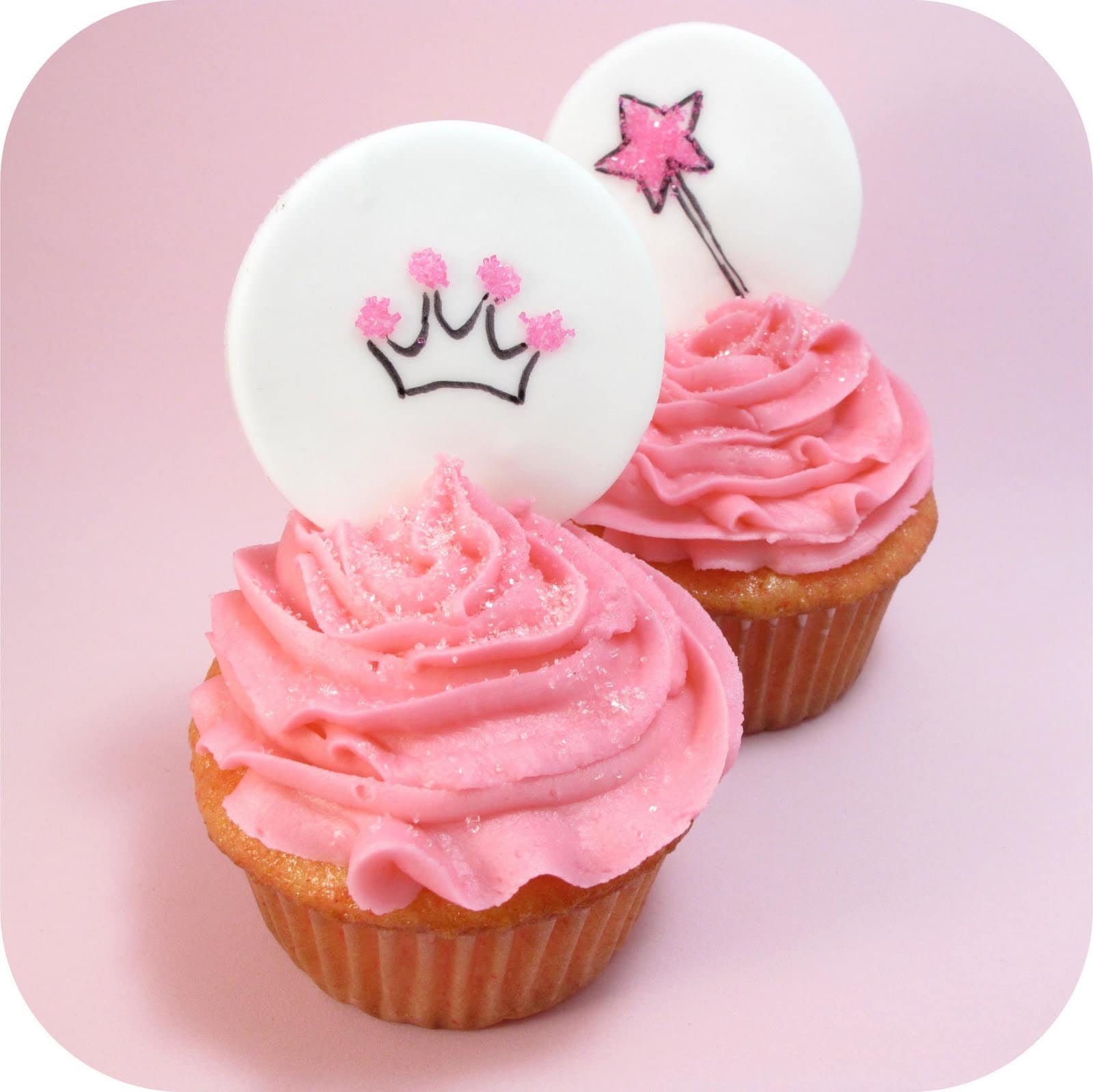 Pink Princess Cupcakes