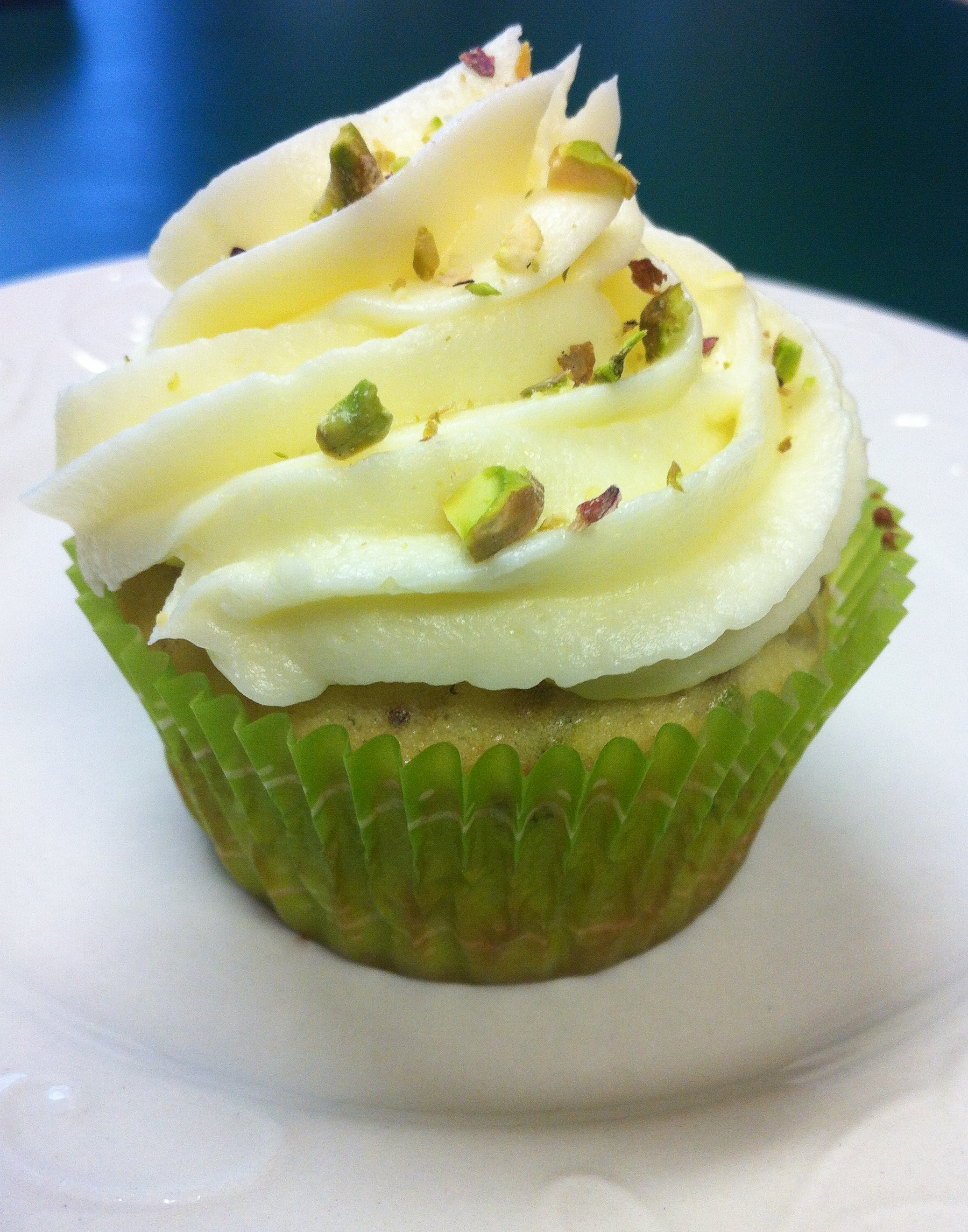 Pistachio Cupcakes with Buttercream Frosting