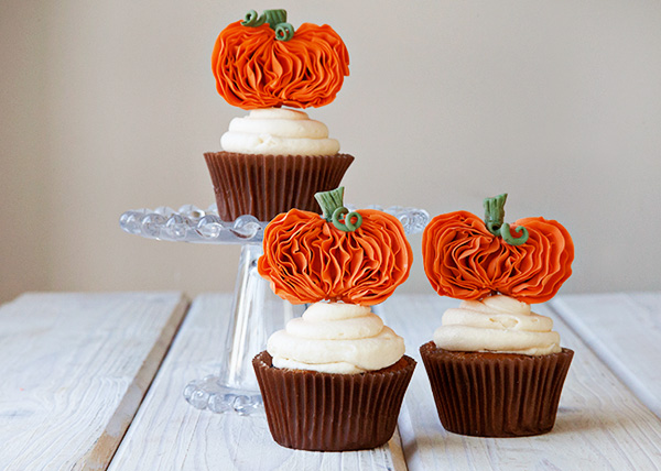 Pumpkin Cupcake Toppers