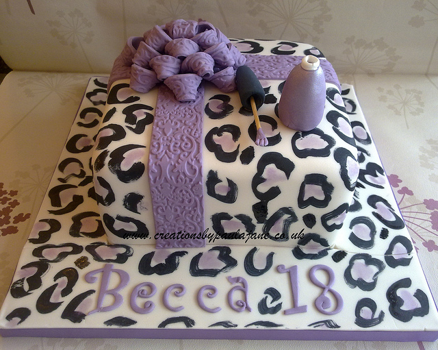 Purple Leopard Print Cake