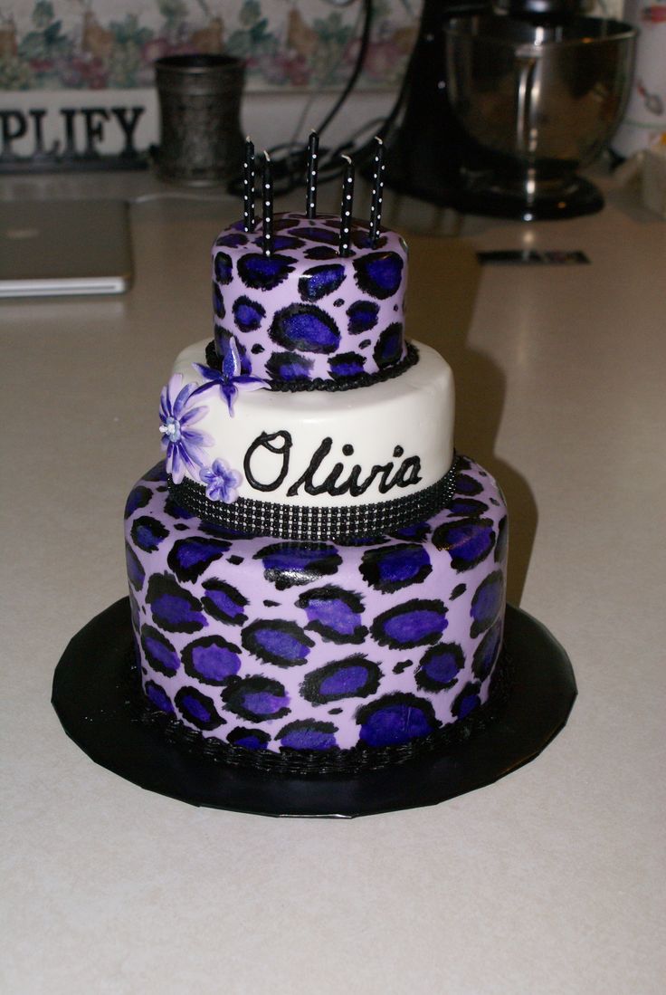 Purple Leopard Print Cake Purple Leopard Print Cake