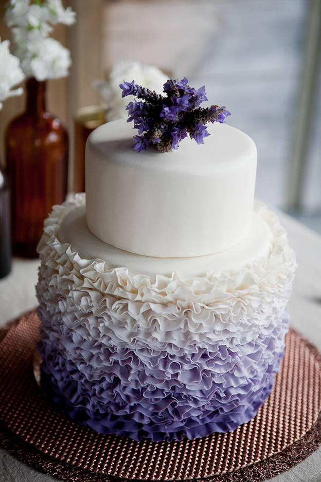 Purple Ombre Wedding Cake