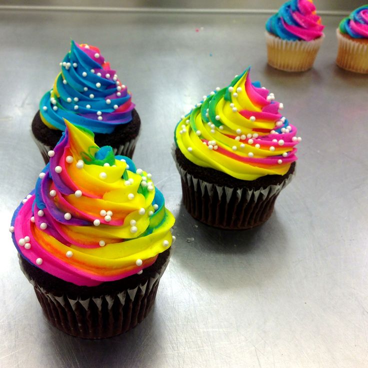 Rainbow Cupcakes