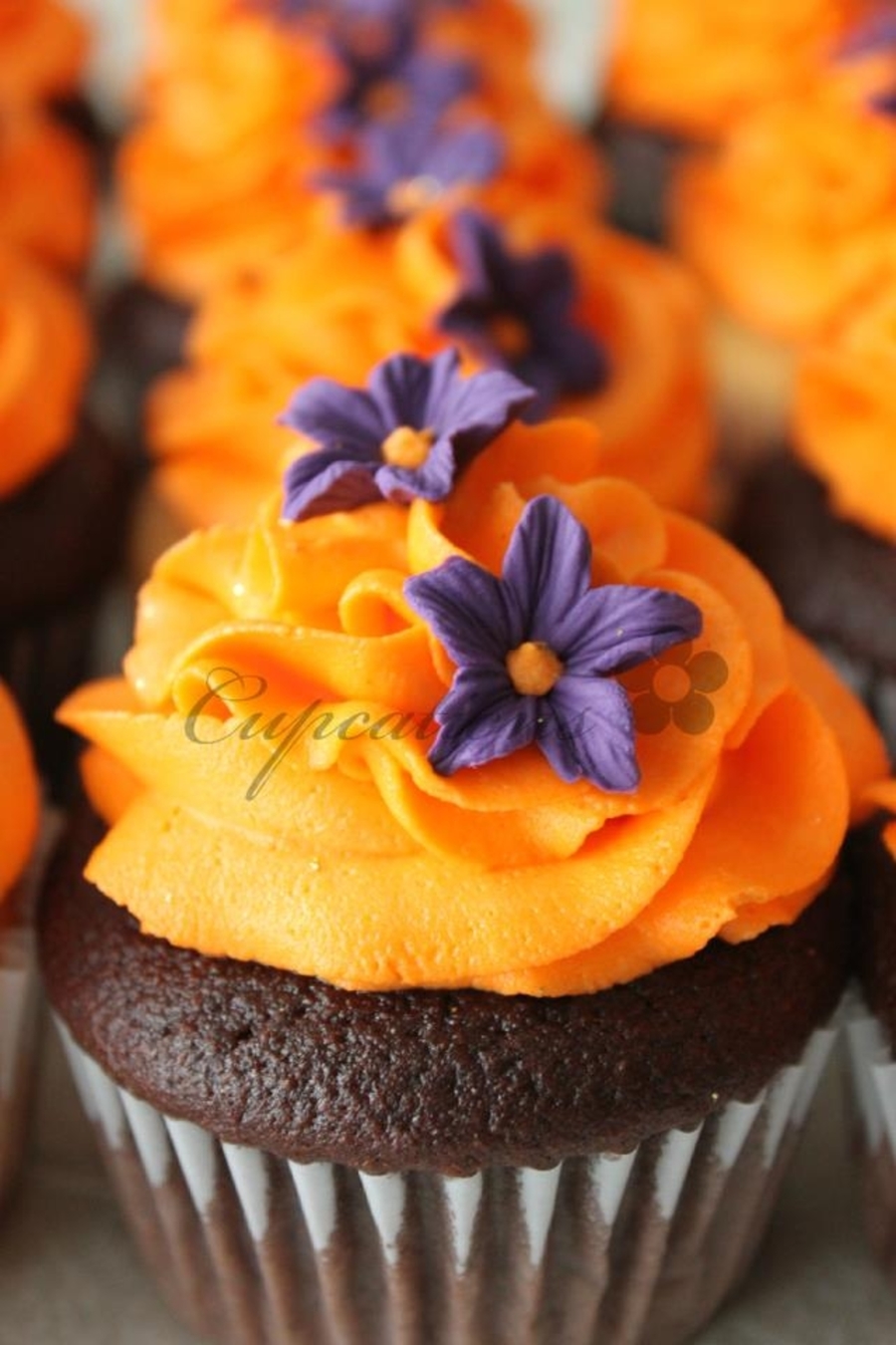 Red and Orange Cupcakes