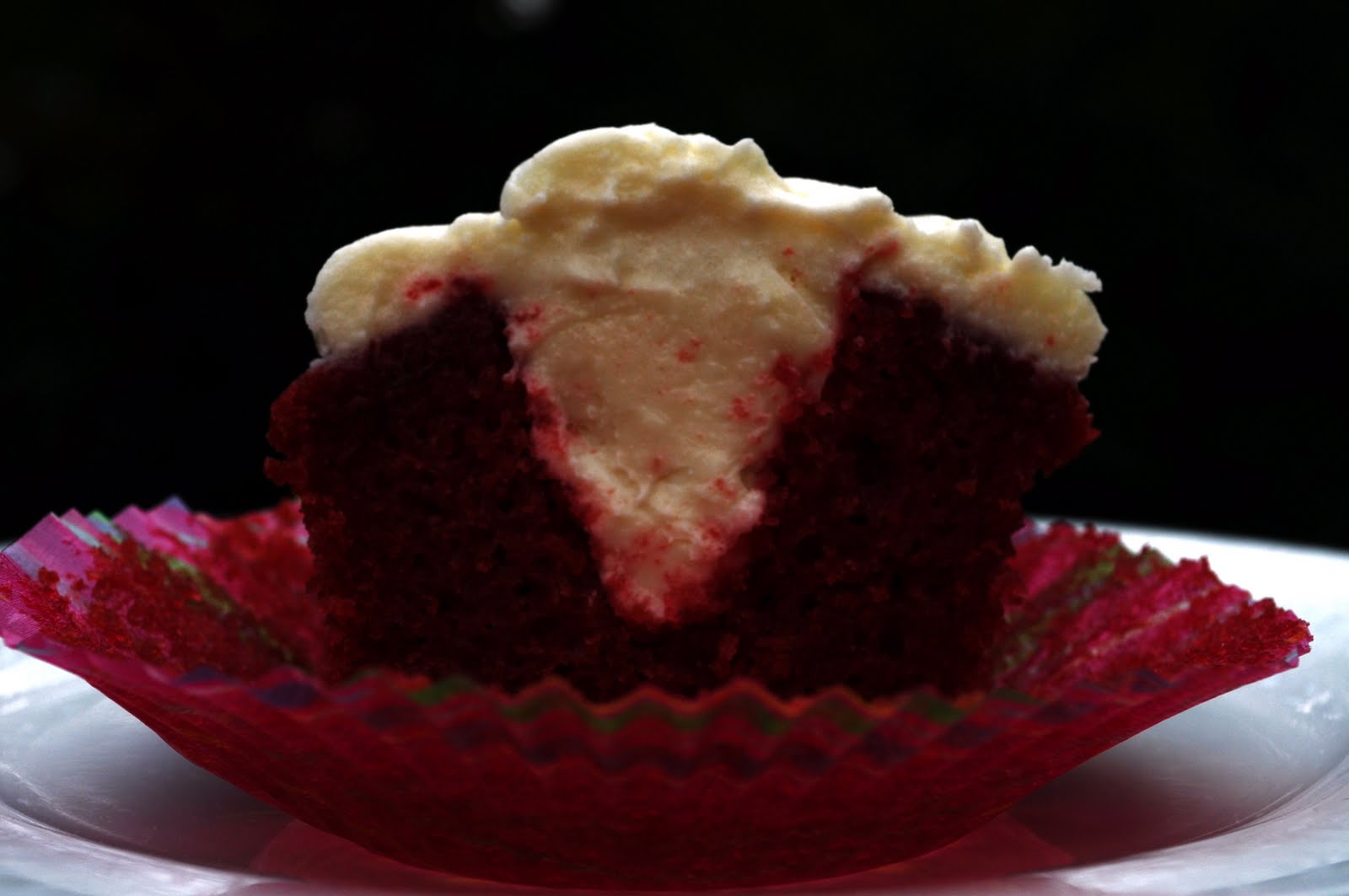 Red Velvet Cupcakes with Cream Cheese Filling