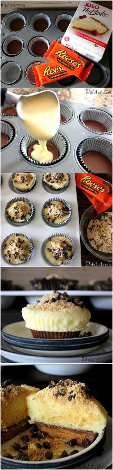 Reese's Bottom Mini Cheesecakes