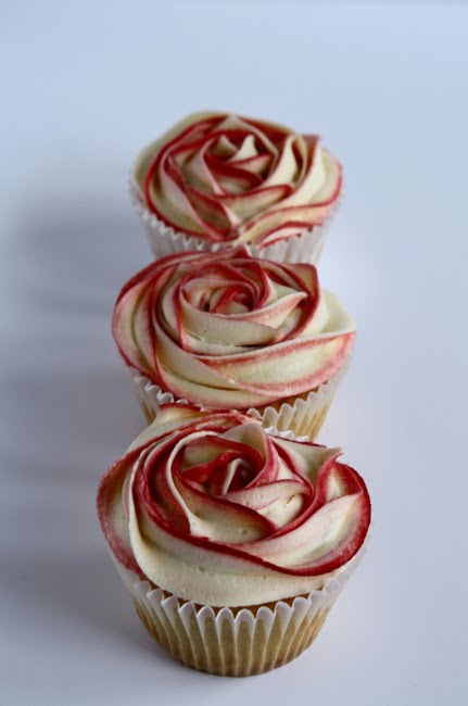 Rose Wedding Shower Cupcakes