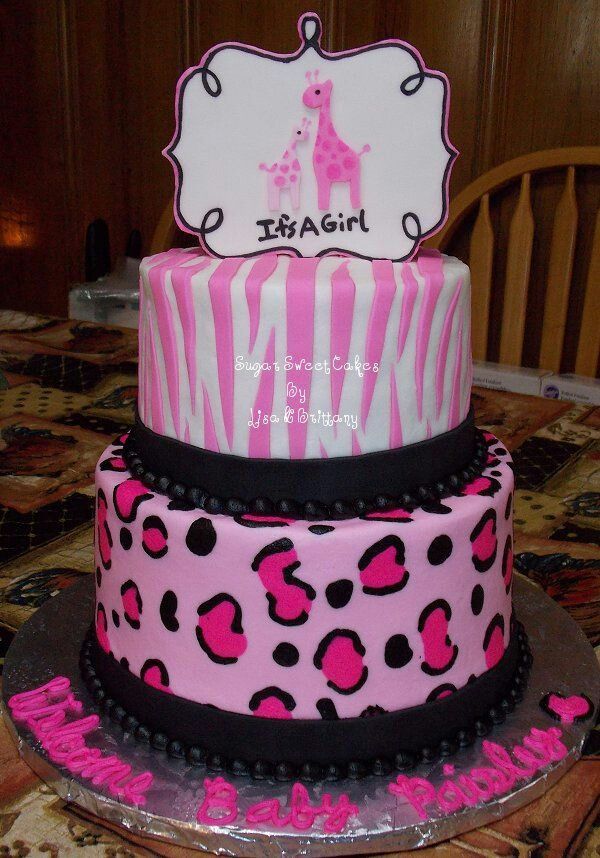 Safari Baby Shower Cake Girl Safari Baby Shower Cake Girl