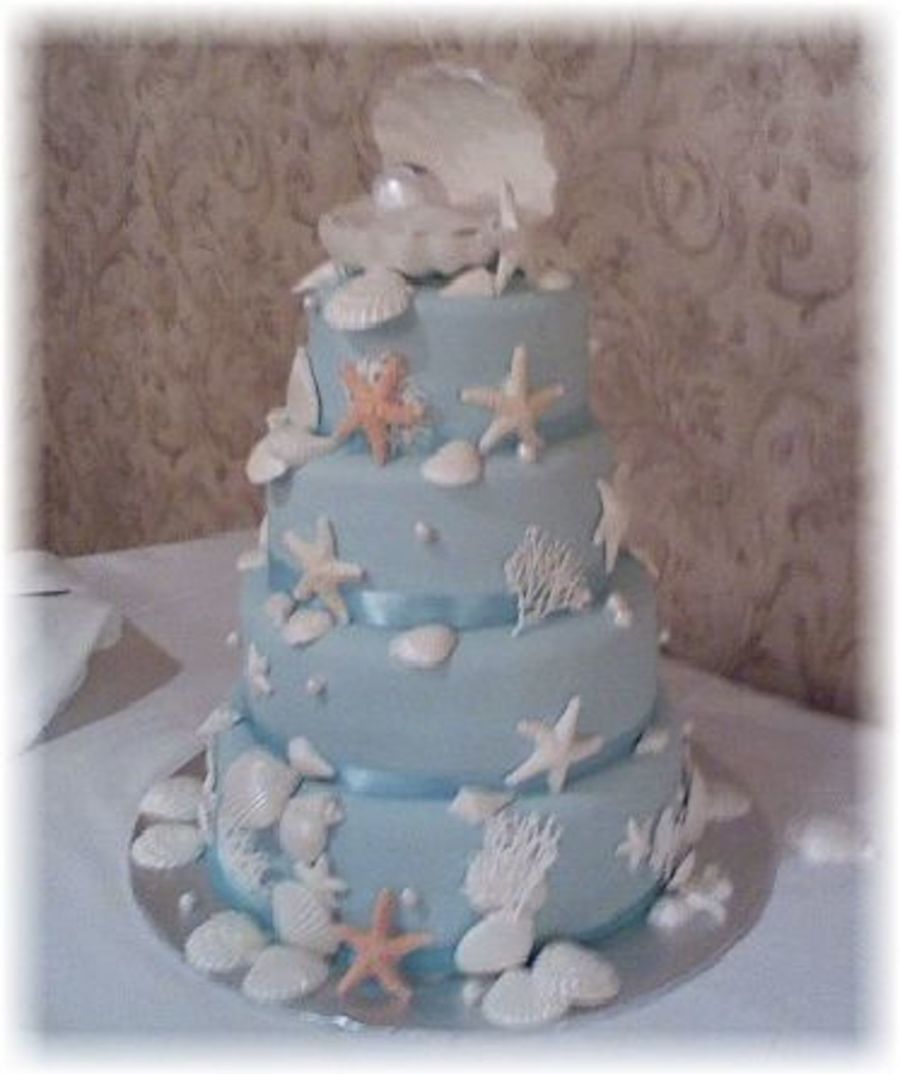 Sea Shell Fondant Cake Sweet 16