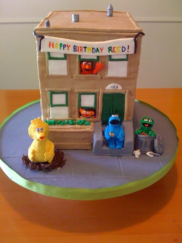 Sesame Street Cake Building