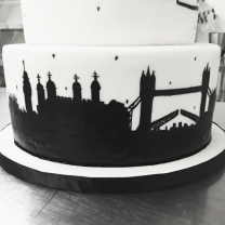 Silhouette Skyline Cake