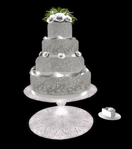 Silver Glitter Wedding Cake