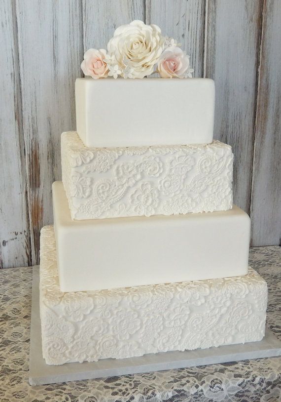 Square Tier Wedding Cake