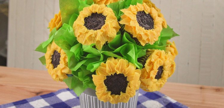 Sunflower Cupcake Bouquet