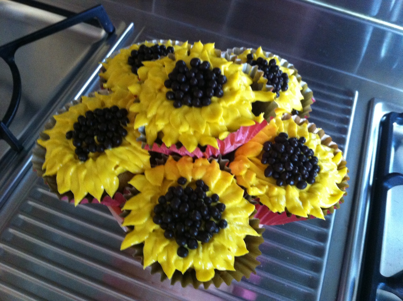 Sunflower Cupcake Pot