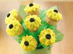 Sunflower Mini Cupcake Bouquet