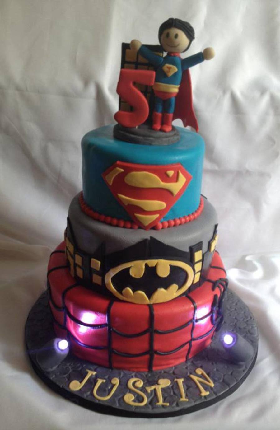 Superman Batman Birthday Cake