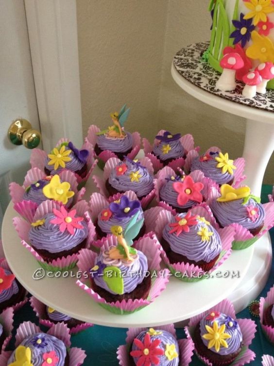 Tinkerbell Cupcake Birthday Cake Tinkerbell Cupcake Birthday Cake
