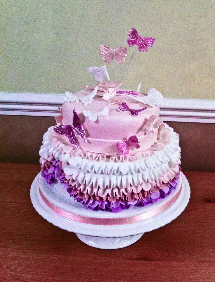 Two Tier Butterfly Cake