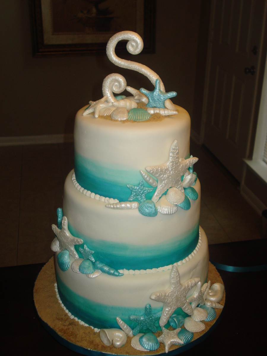 12 Photos of Sea Shell Sweet 16 Cakes