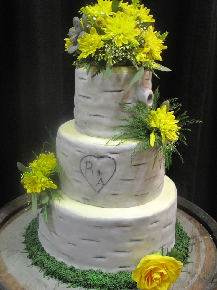 Wedding Cake with Fresh Flowers Wedding Cake with Fresh Flowers
